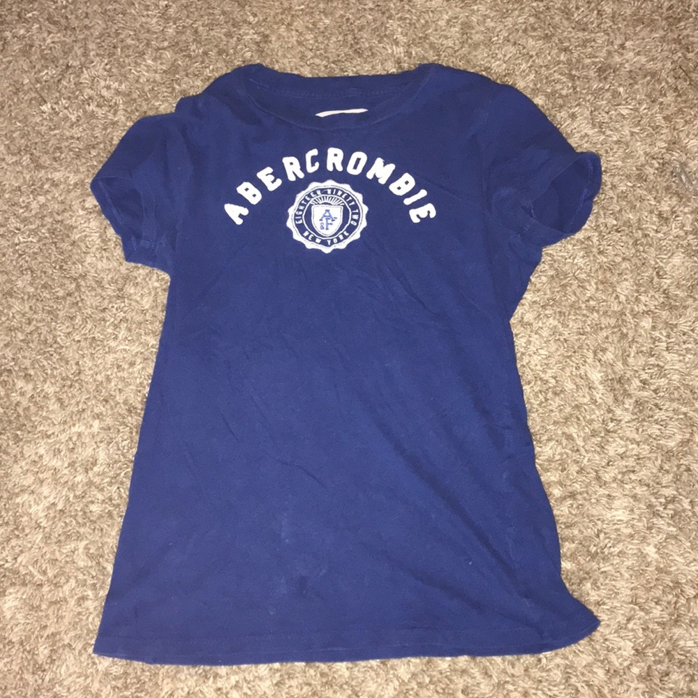 Blue Abercrombie logo  tee size M
